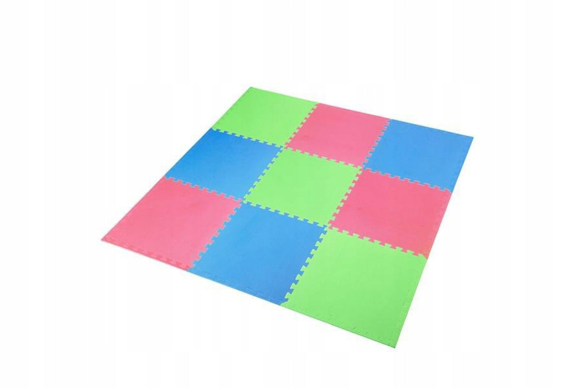 MP10 PUZZLE MAT MULTIPACK GREEN-BLUE-RED 9 ELEMENTS 10MM ONE FITNESS