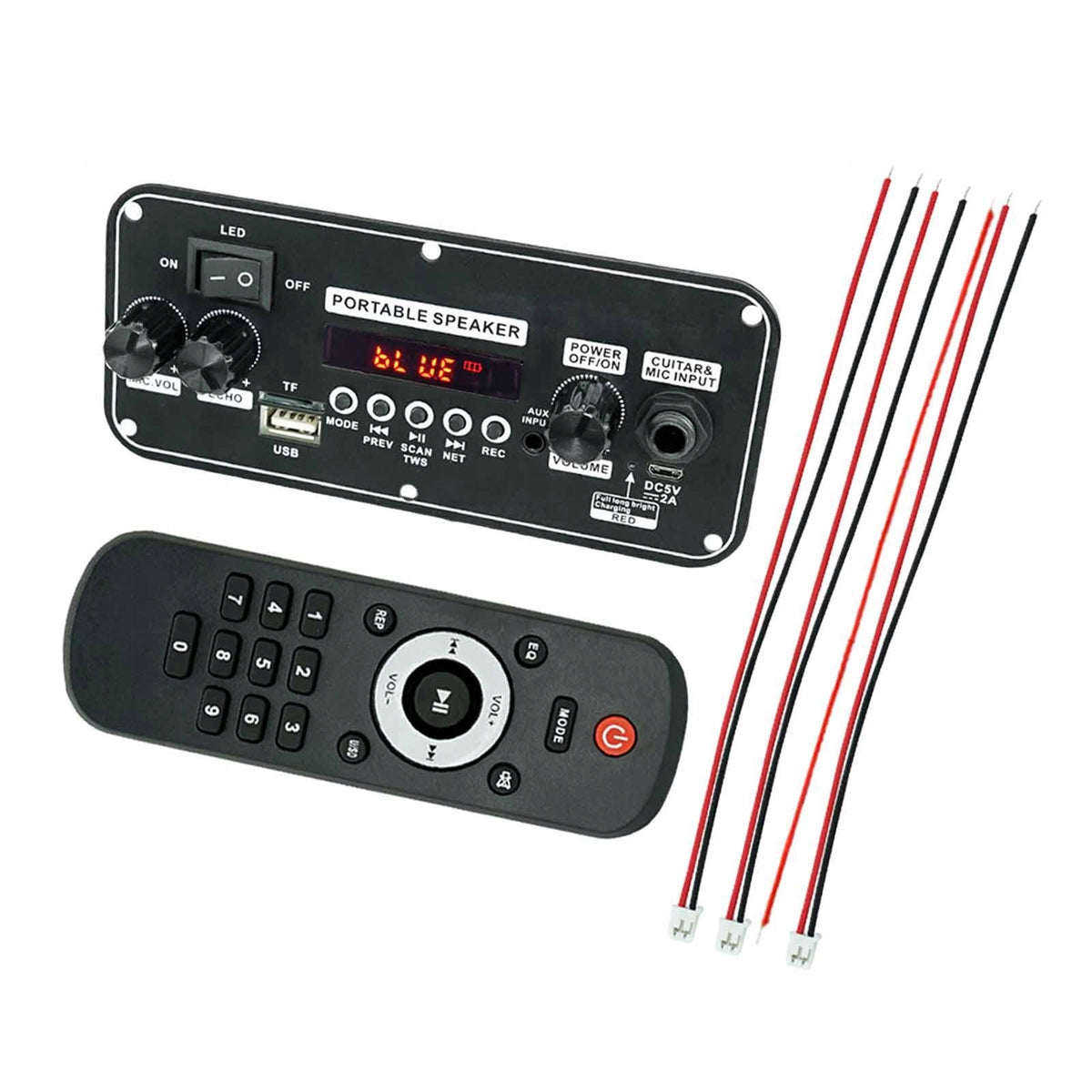 MP3 Bluetooth Decoder Board Dual Decoding High Large Black Product weight with unit packaging 1.01 kg
