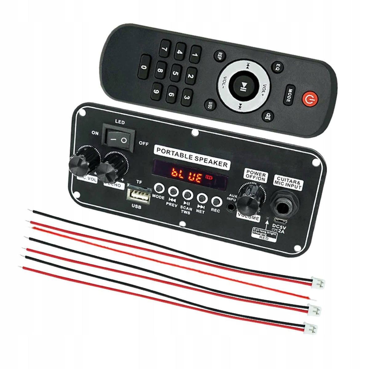 MP3 Bluetooth Decoder Board Dual Decoding High Large Black