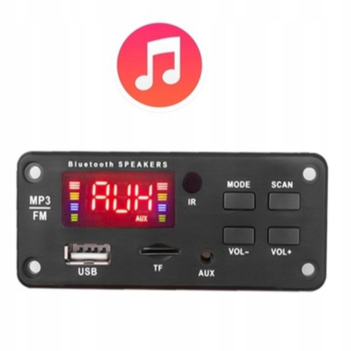 MP3 WMA Player Decoding Board Auto Car Red Digital Support FM TF USB AUX Brand no brand