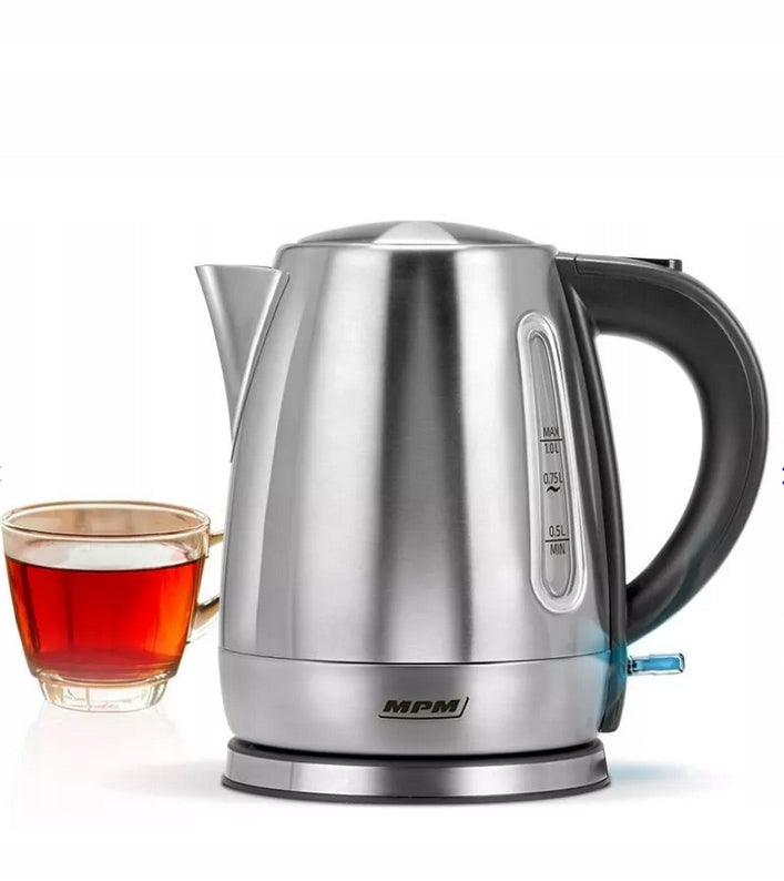 MPM MCZ-118M cordless kettle inox 1L 1630W stainless steel Power 1630 W