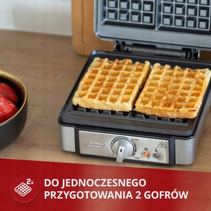 MPM MGO-13 WAFFLE MAKER HIGH POWER 1400W 2 NON-STICK WAFFLES Brand no brand