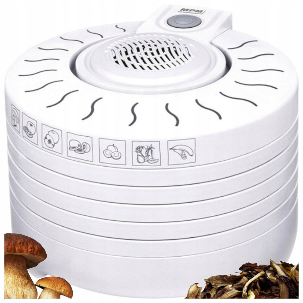 MPM MSG-01 FOOD DRYER FOR HERB FRUIT MUSHROOMS 5 TRAYS DIAMETER 28 CM EAN (GTIN) 5903151004413