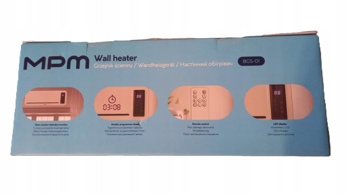 MPM wall heater with fan function, cream, 2000W Manufacturer code BGS-01