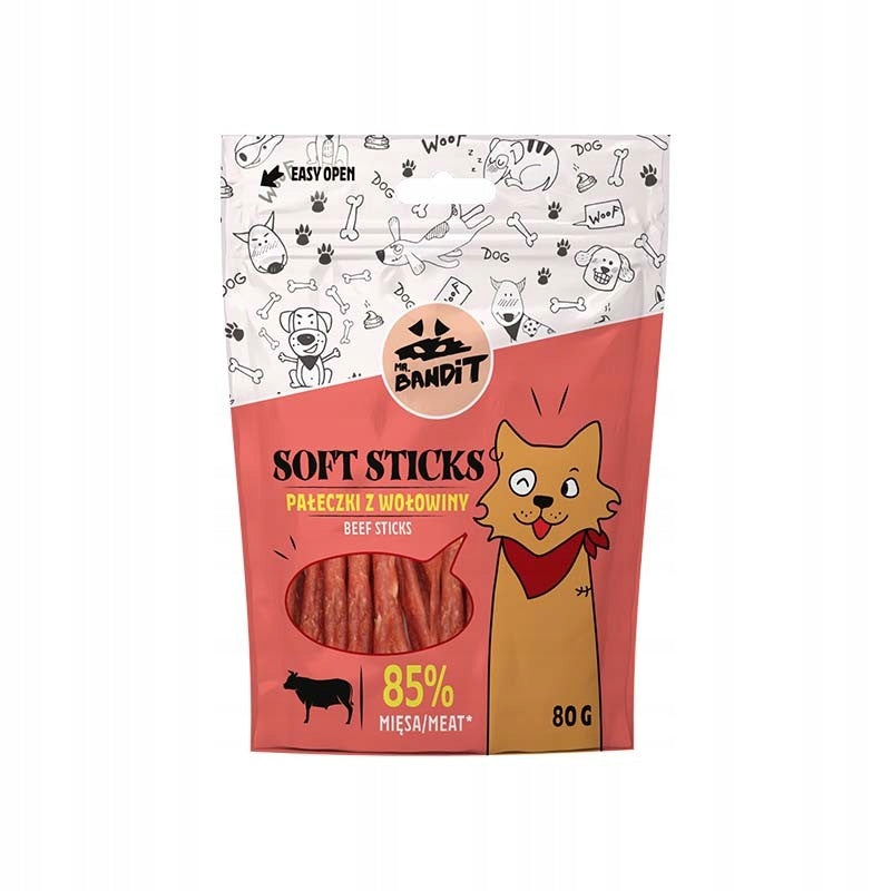MR. BANDIT SOFT STICKS BEEF STICKS 500G Volume 500 ml