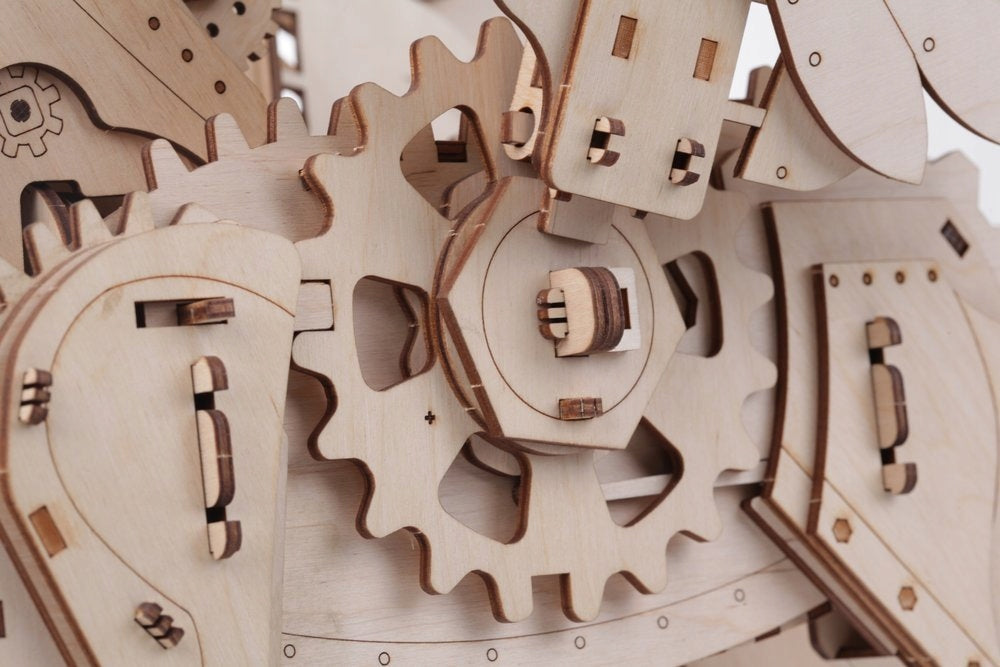 Medinis konstruktorius Mechanical Wooden model Rattle toy
