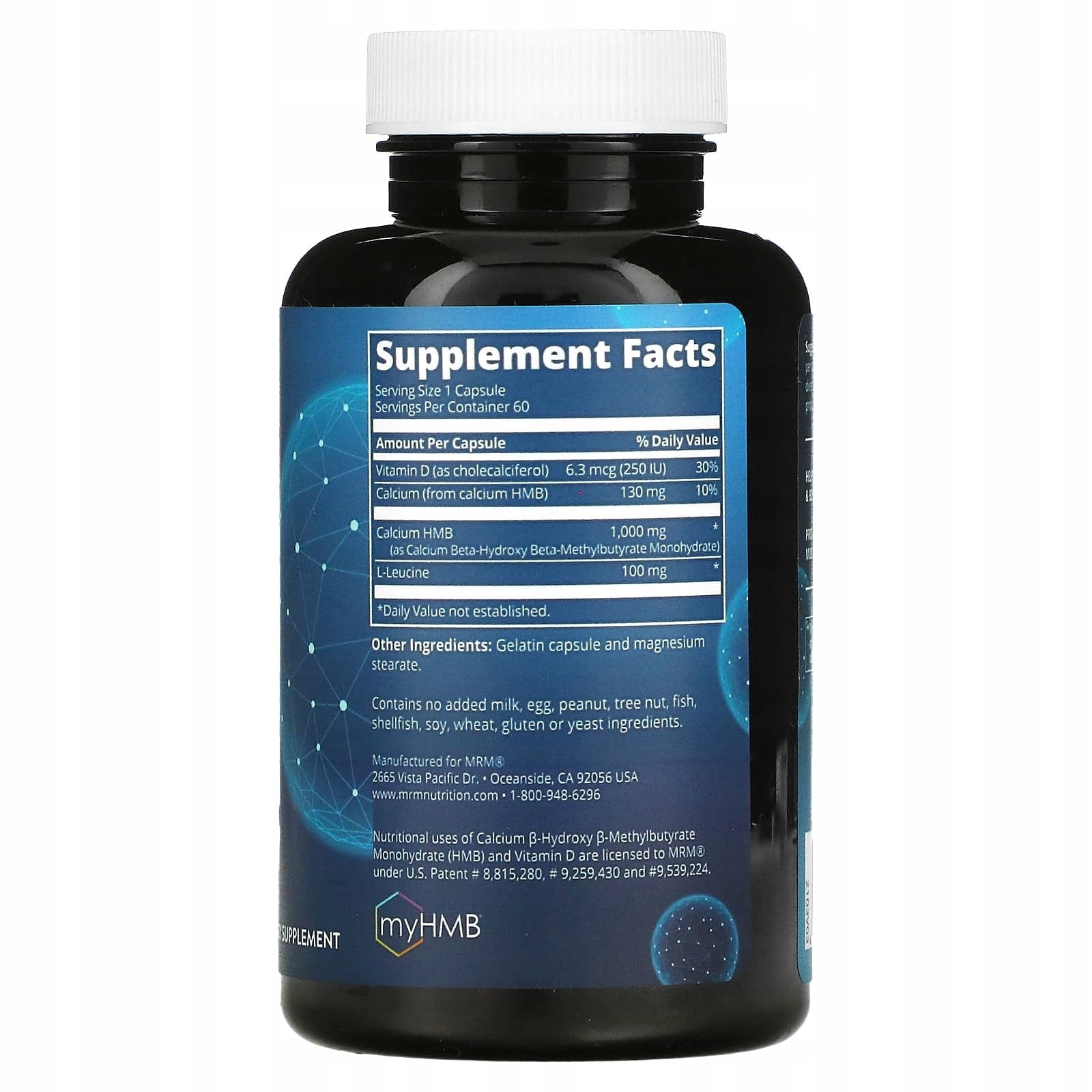 MRM Nutrition, HMB 1000 60 capsules Expiration date at least 3 months from the date of purchase