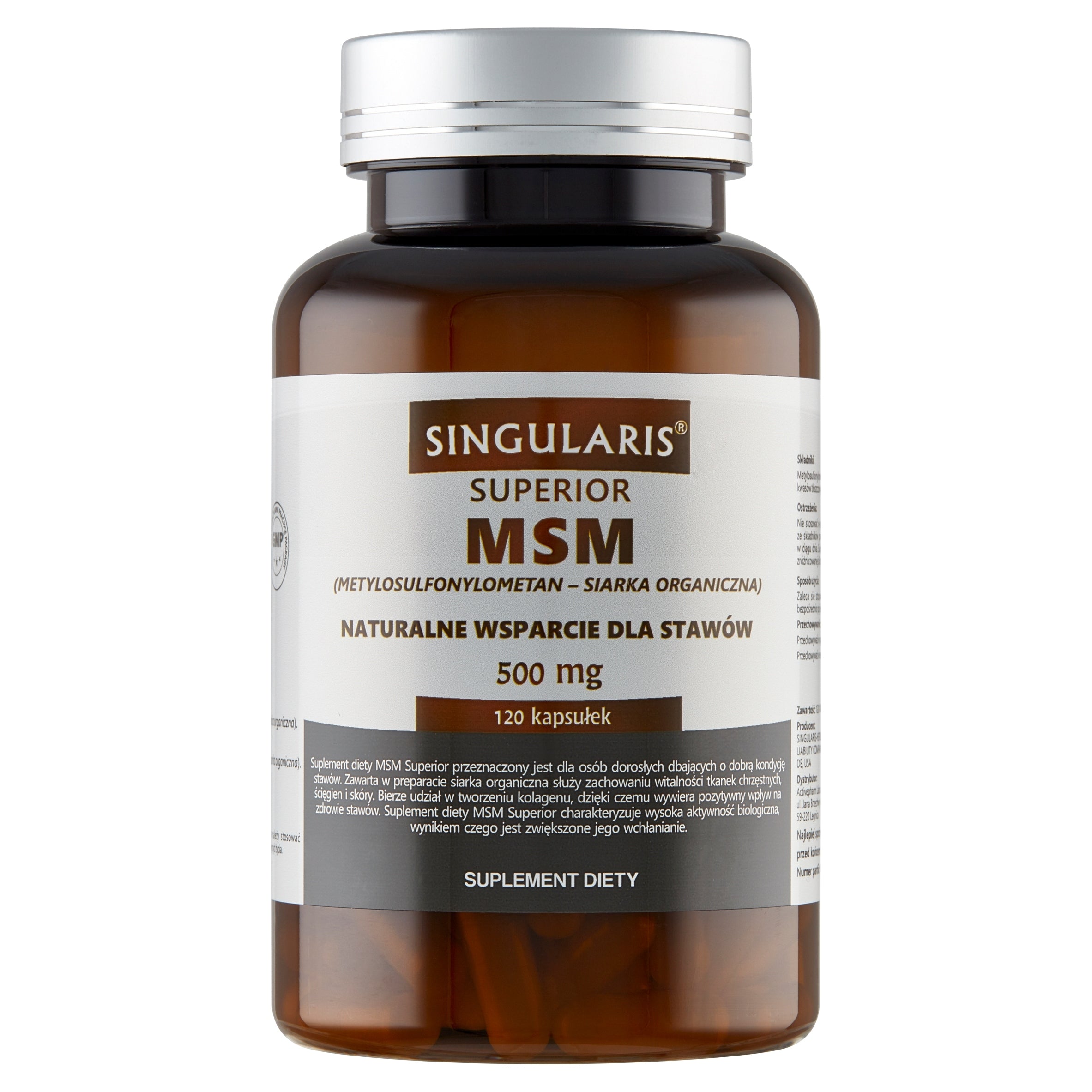 MSM 120 capsules Singularis 500mg Brand Singularis