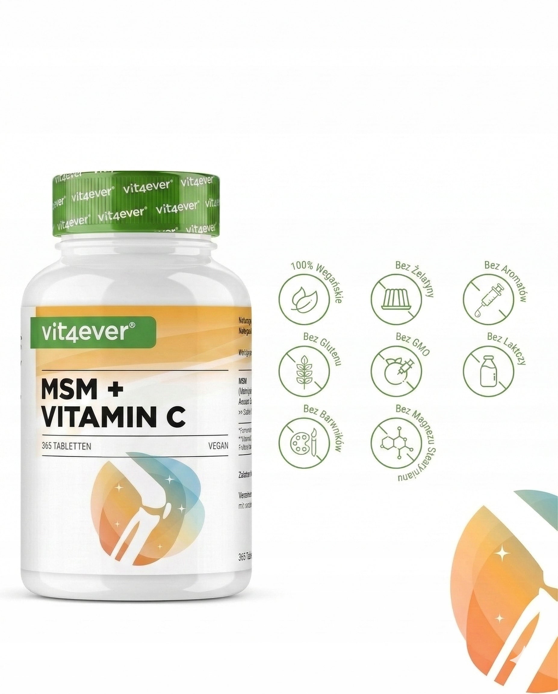 MSM 2000 mg WITH VITAMIN 365 TABLETS JOINT AND SKIN SUPPORT VIT4EVER Form tablets