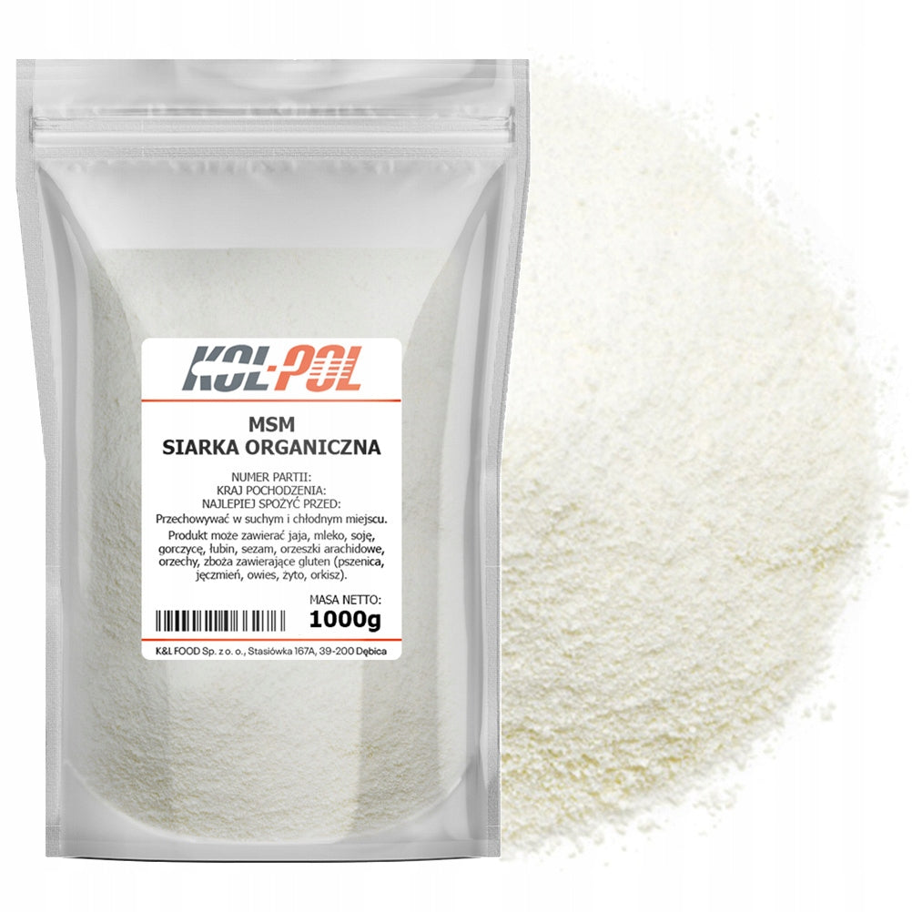 MSM ORGANIC SULFUR 1kg Natural powder high quality Kol-Pol