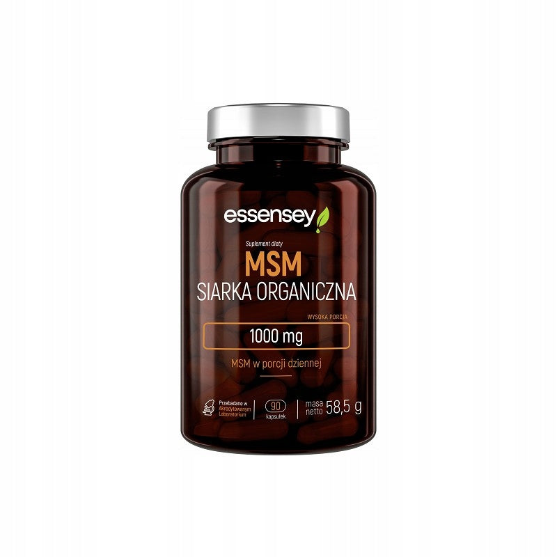 MSM ORGANIC SULFUR UP TO 1000 MG HIGH PORTION FOR ATHLETES 90 VEGE KAPS Packaging status original