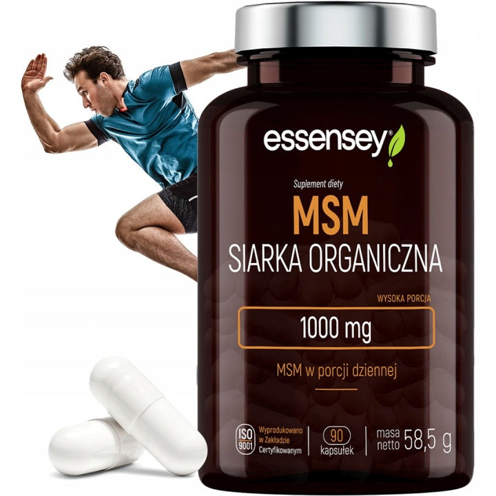 MSM ORGANIC SULFUR UP TO 1000 MG HIGH PORTION FOR ATHLETES 90 VEGE KAPS