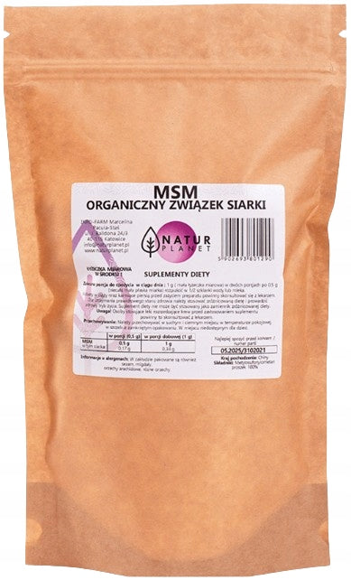 MSM Organic Sulfur Compound FOR JOINTS Natur Planet 500 g