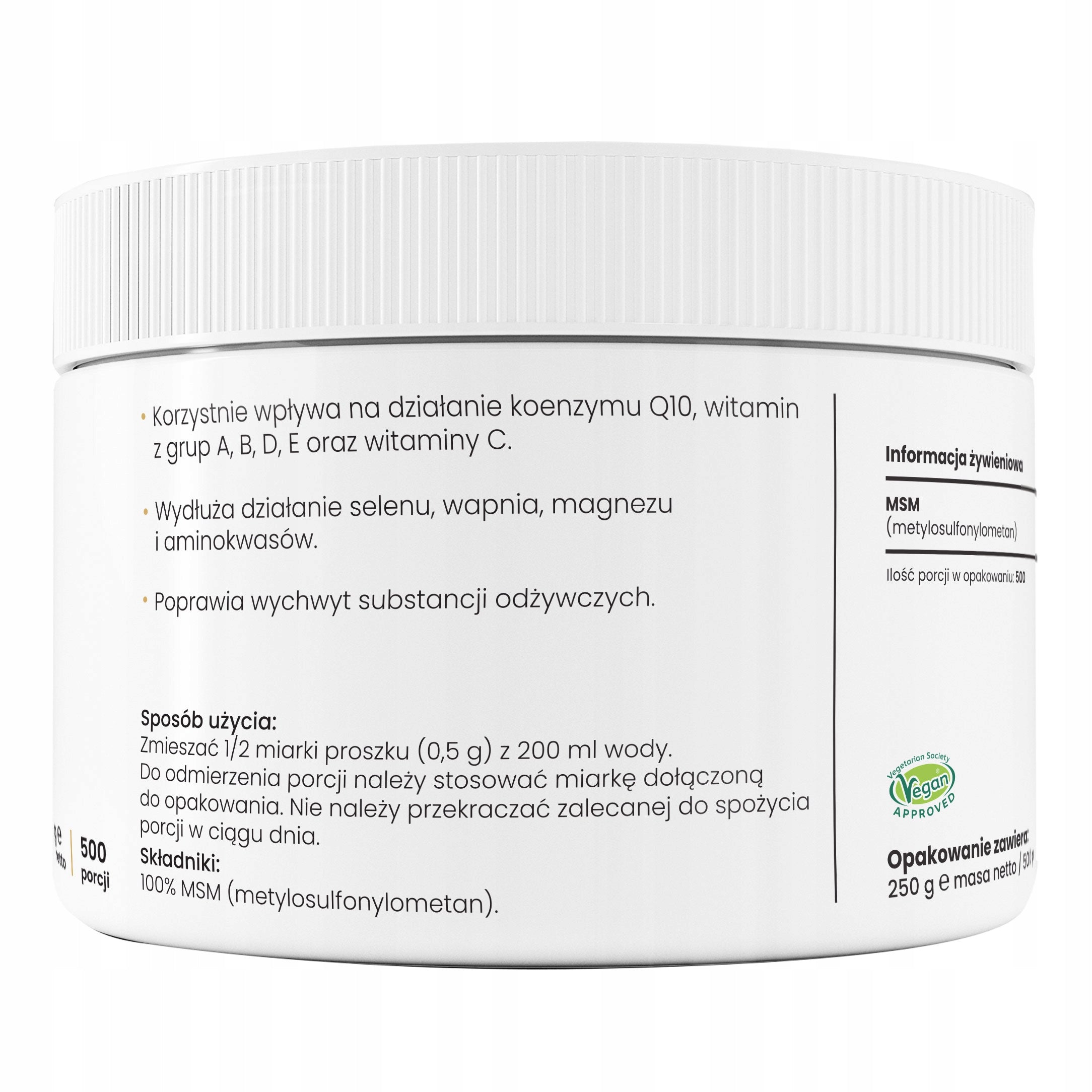 MSM Organic Sulfur Joints Muscle Skin Powder 100% Pure Powder 250 g Brand no brand