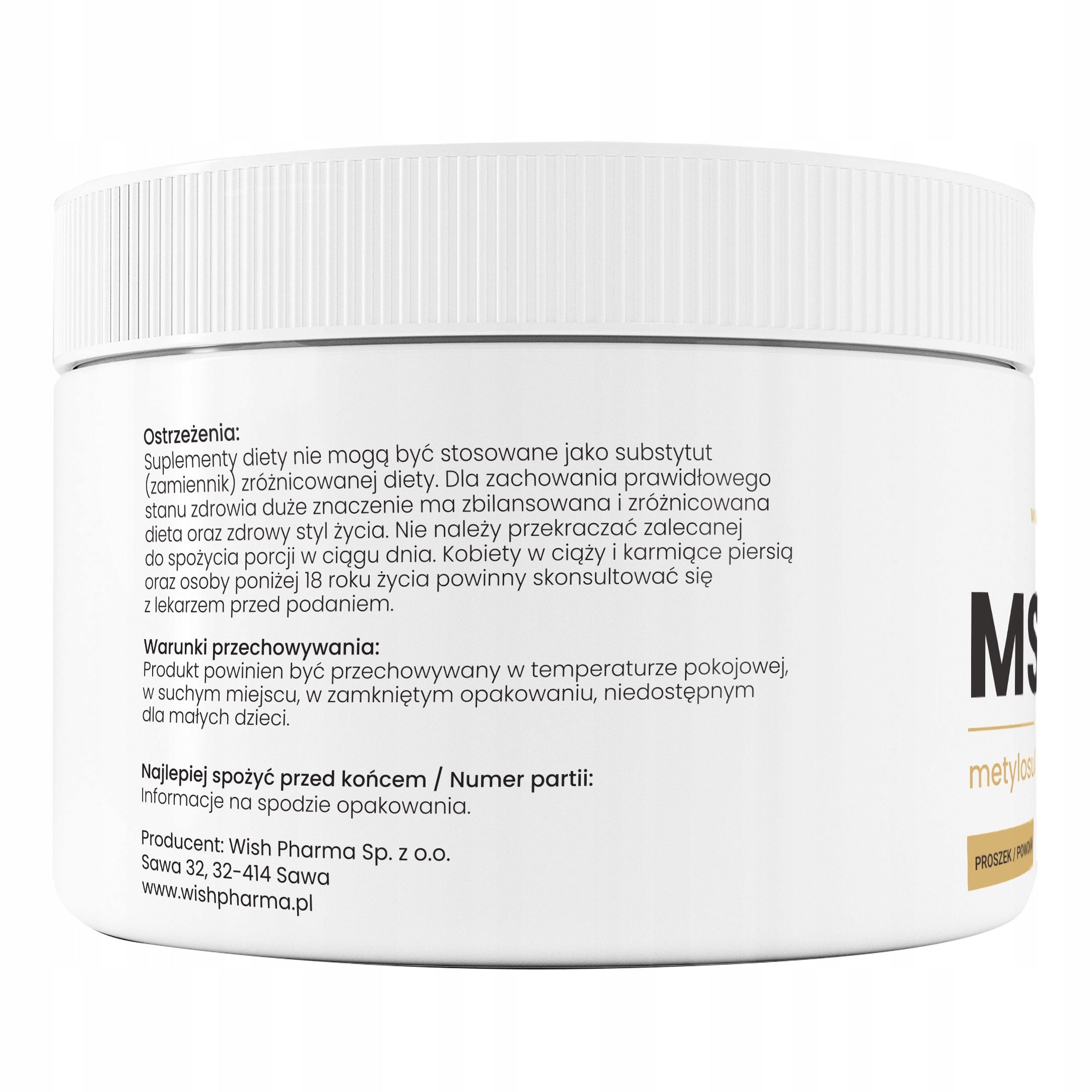 MSM Organic Sulfur Joints Muscle Skin Powder 100% Pure Powder 500 g Brand no brand