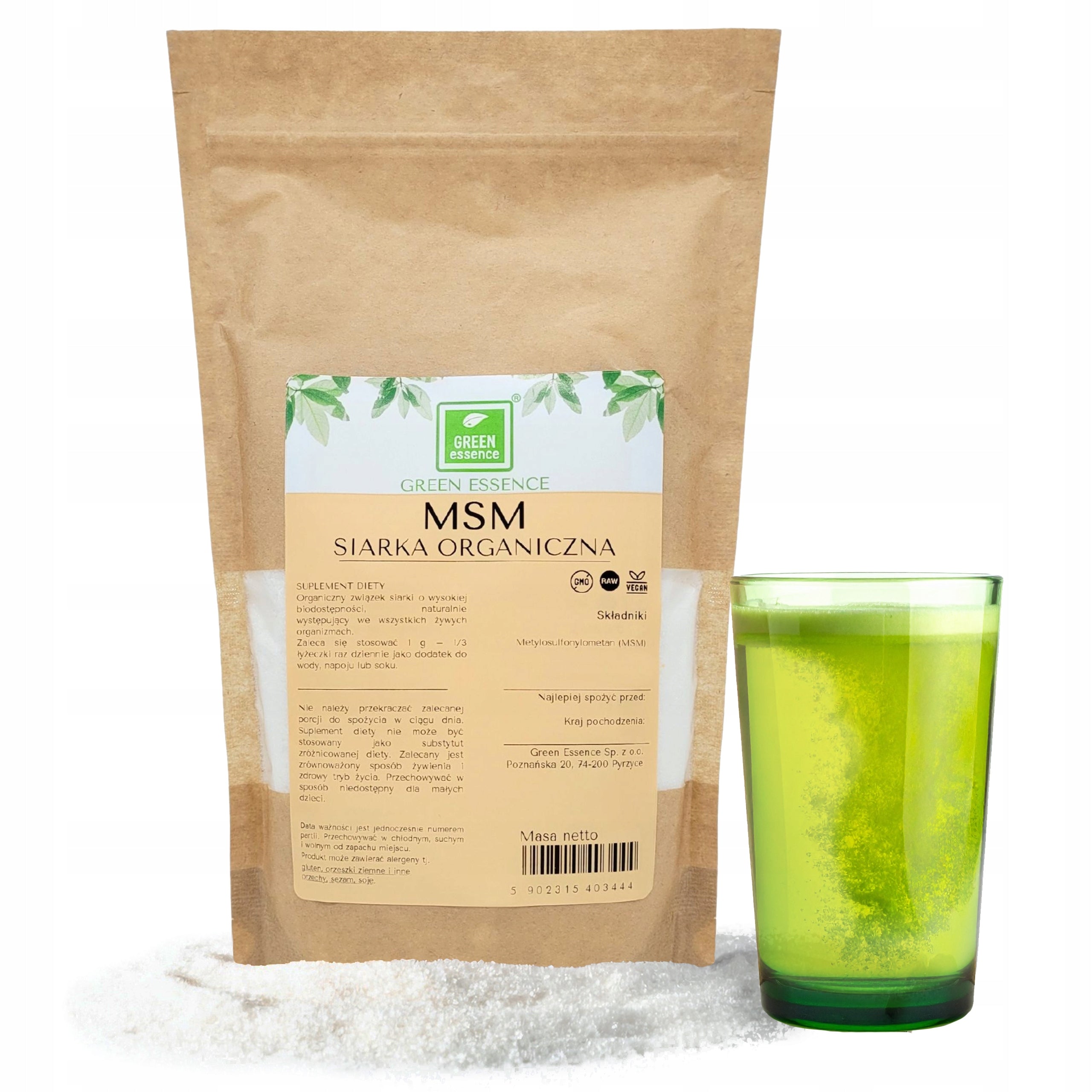 MSM Organic Sulfur Powder 500g Powder Natural VEGE Vegan Supplement