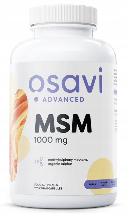 MSM Osavi Methylsulfonylmethane Organic Sulphur 1000 mg 120 capsules