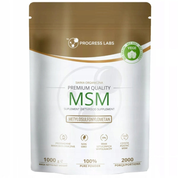MSM POWDER ORGANIC SULFUR PRODUCT VEGE 1000g Brand Progress Labs
