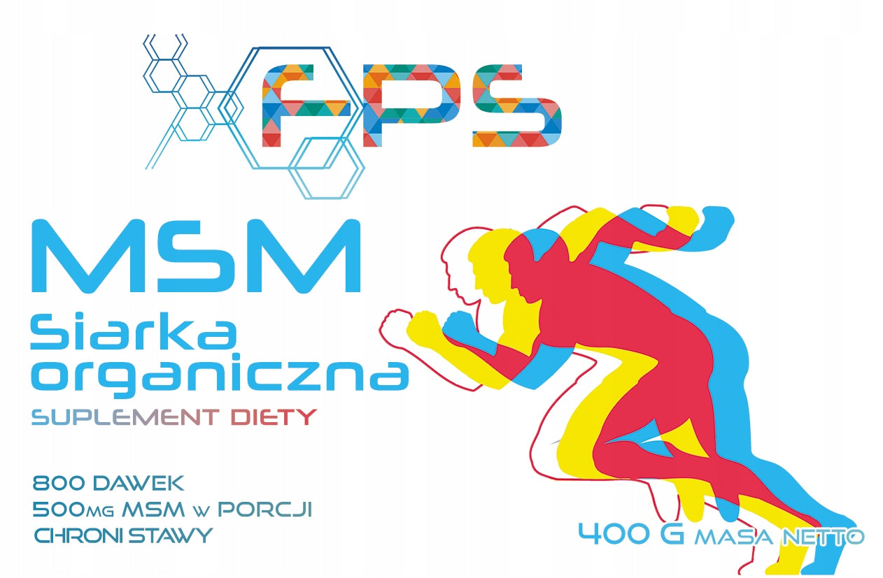 MSM Pure Sulphur Organic Powder for joints 400g Brand FPS