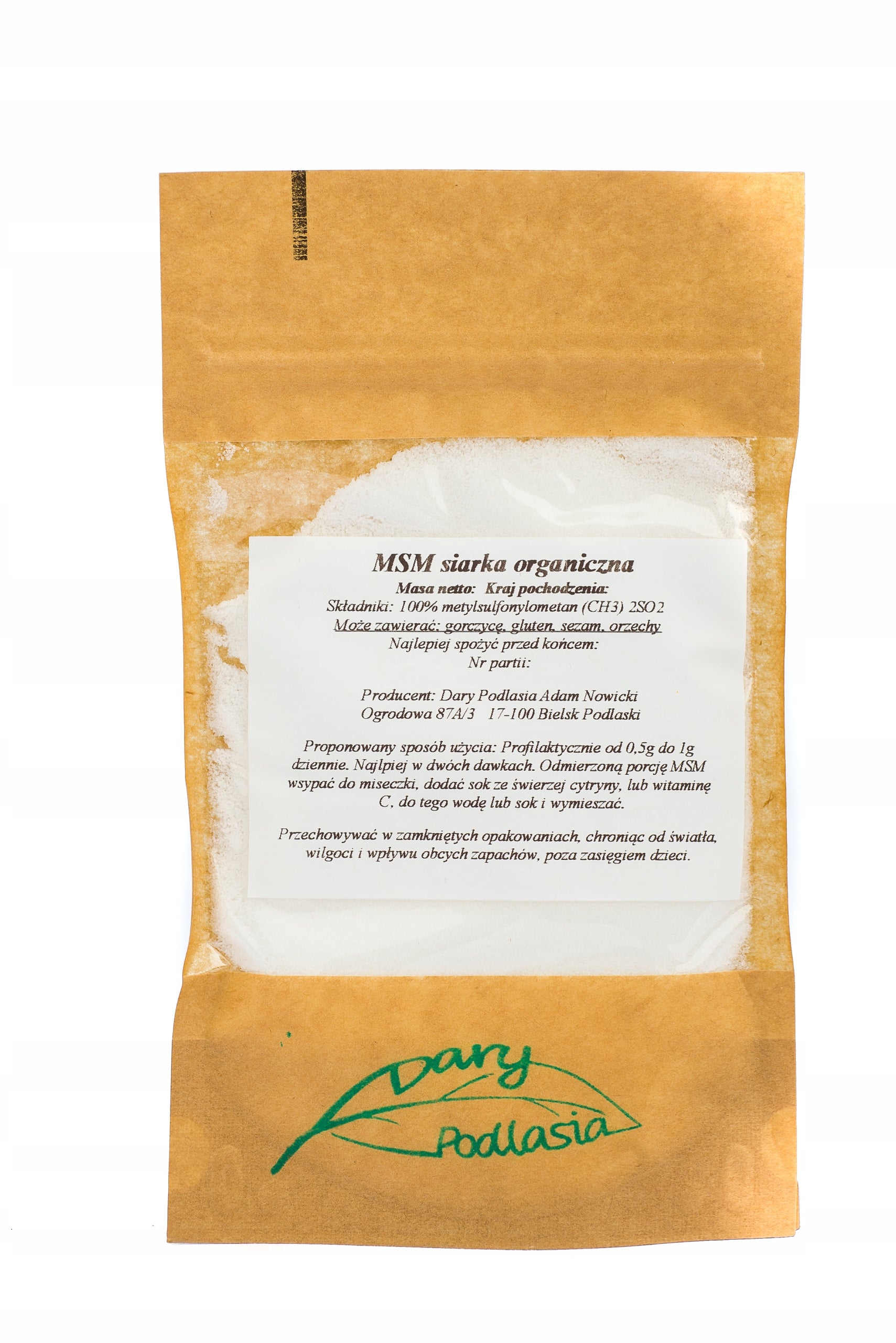 MSM organic sulfur - 100g - Dary Podlasia