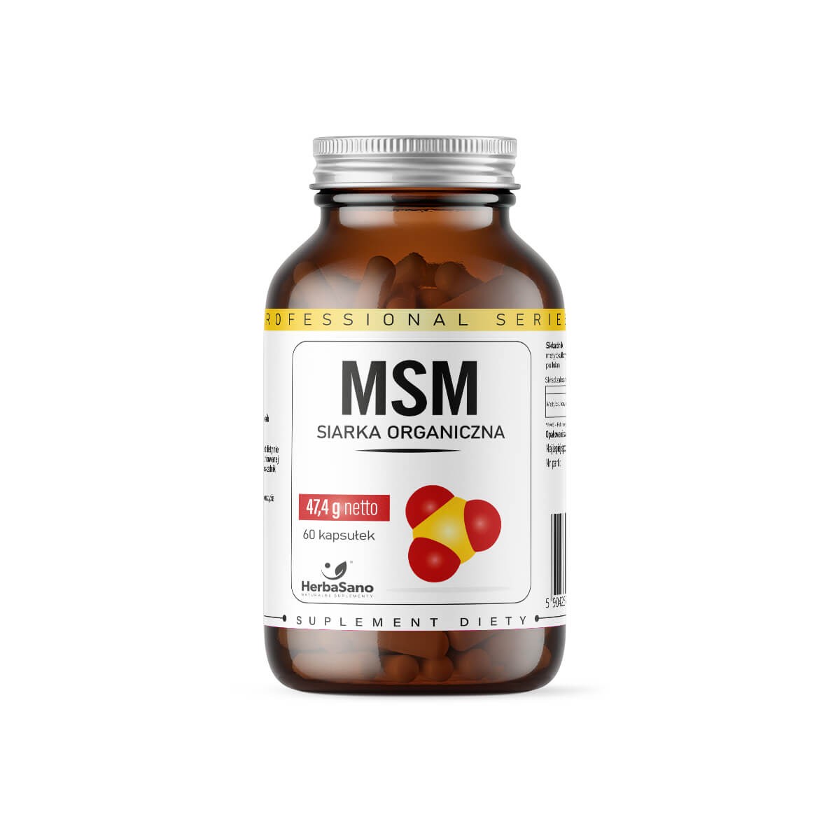 MSM - organic sulfur - 60 kaps HerbaSano methylsulfonylmethane 650mg