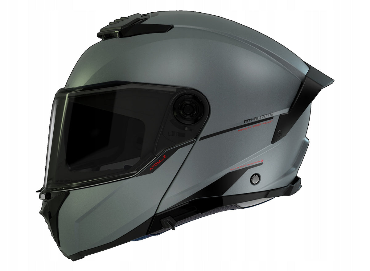 MT ATOM 2 SV TITANIUM MATT Motorcycle Jaw Helmet MThelmets FOR GIFT Manufacturer's catalog number 13350000235