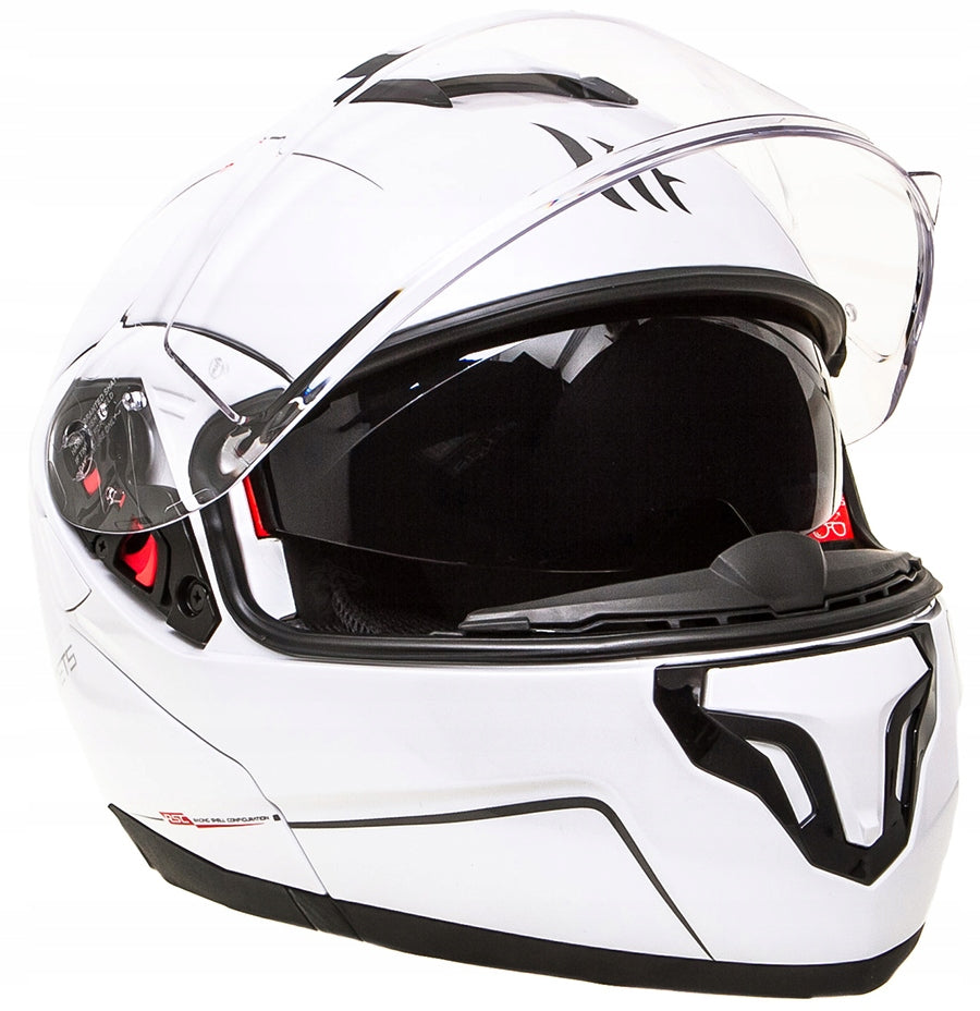 MT FLIP-UP ATOM JAW HELMET WITH BLEND WHITE SIZE XL Manufacturer's catalog number MT105200047/XL