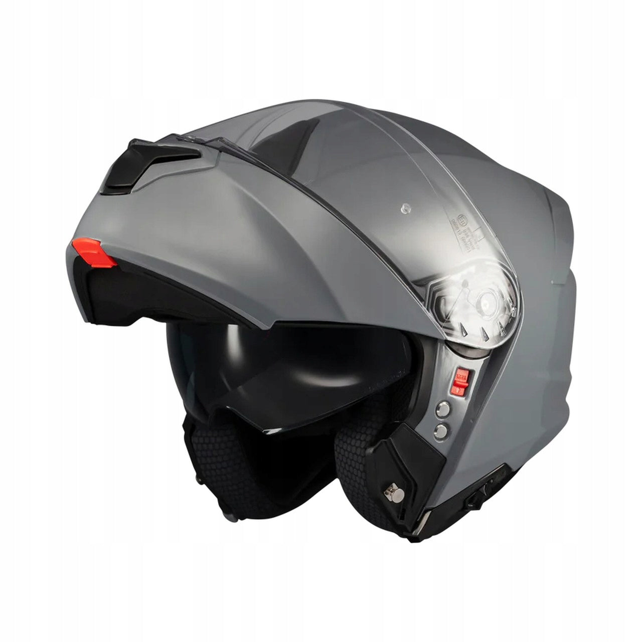 MT Genesis SV Pure A12 Jaw Motorcycle Helmet with Blend Grey Gloss L