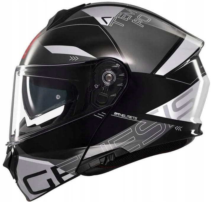MT HELMETS GENESIS SV ATEMPO B2 BLACK GREY JAW MOTORCYCLE HELMET