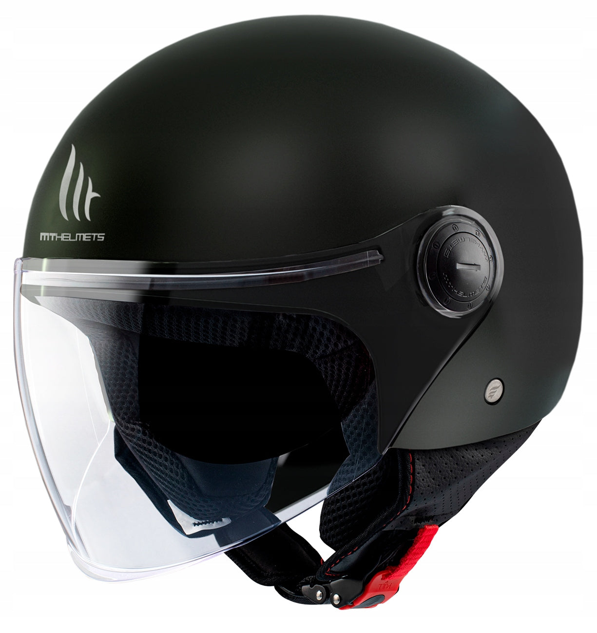 MT HELMETS STREET S BLACK MATT MOTORCYCLE HELMET OPEN JET BLACK MATT