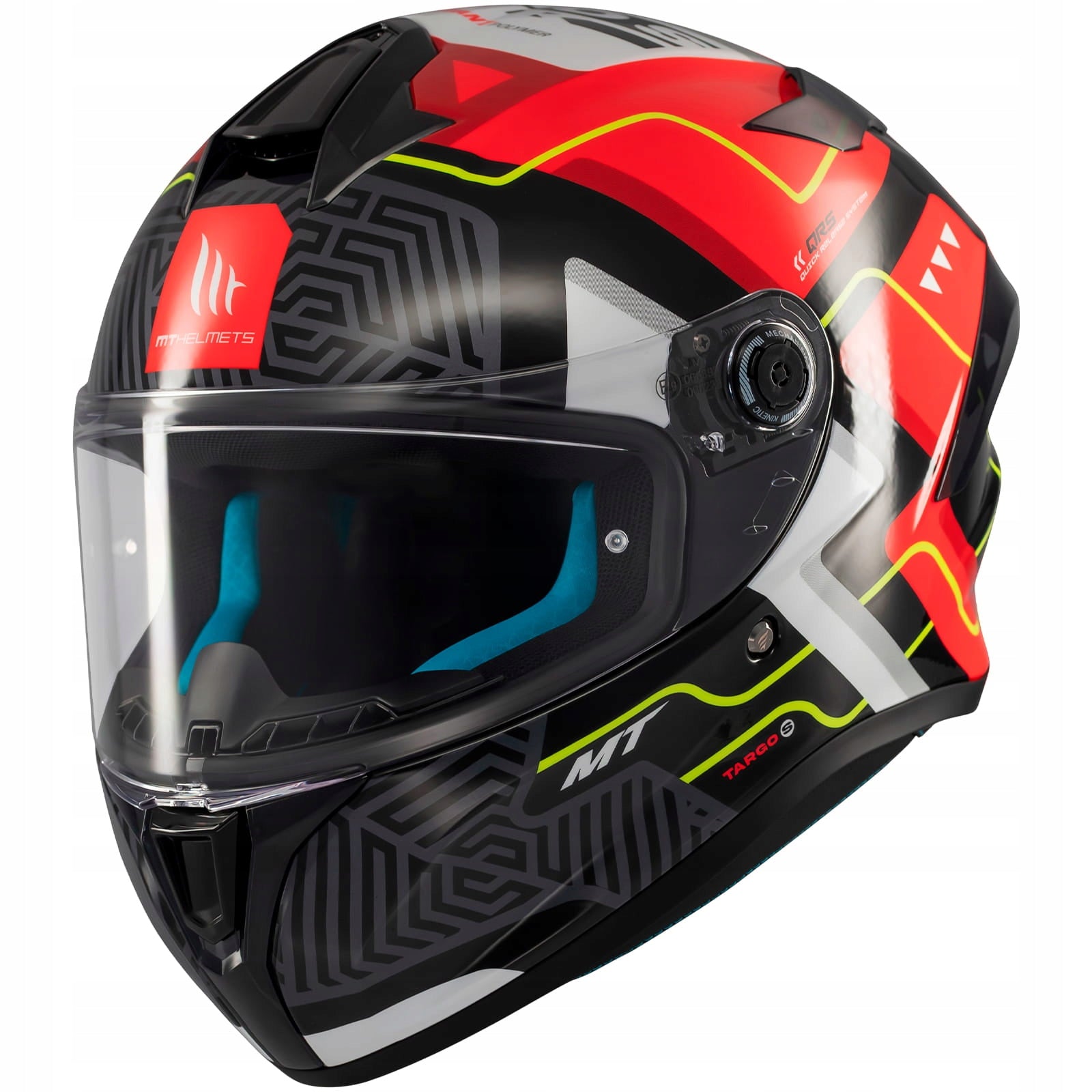 MT HELMETS TARGO S C5 BRIK BLACK RED GLOSS MOTORCYCLE HELMET INTEGRAL