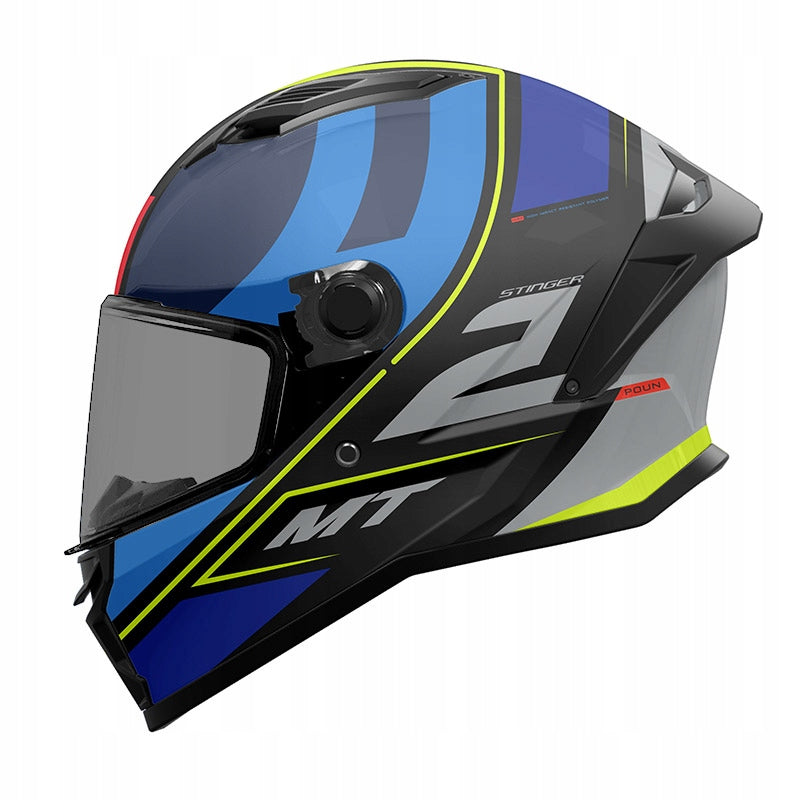 MT Helmets STINGER 2 POUN B6 integral helmet black/blue/matte L