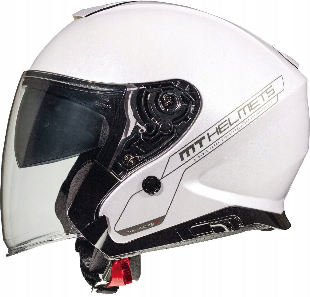 MT OPEN HELMET JET WITH BLEND THUNDER 3 SV JET WHITE GLOSS SIZE. M