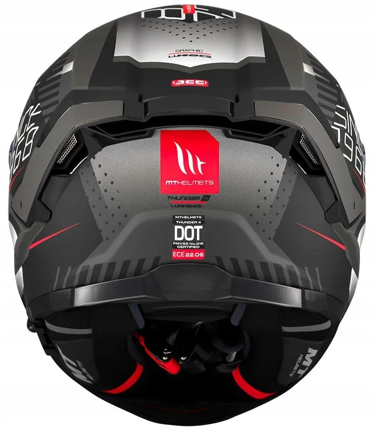 MT THUNDER 4 SV LUMINENCE D1 BLACK GREY MOTORCYCLE HELMET INTEGRAL BLACK Manufacturer MT