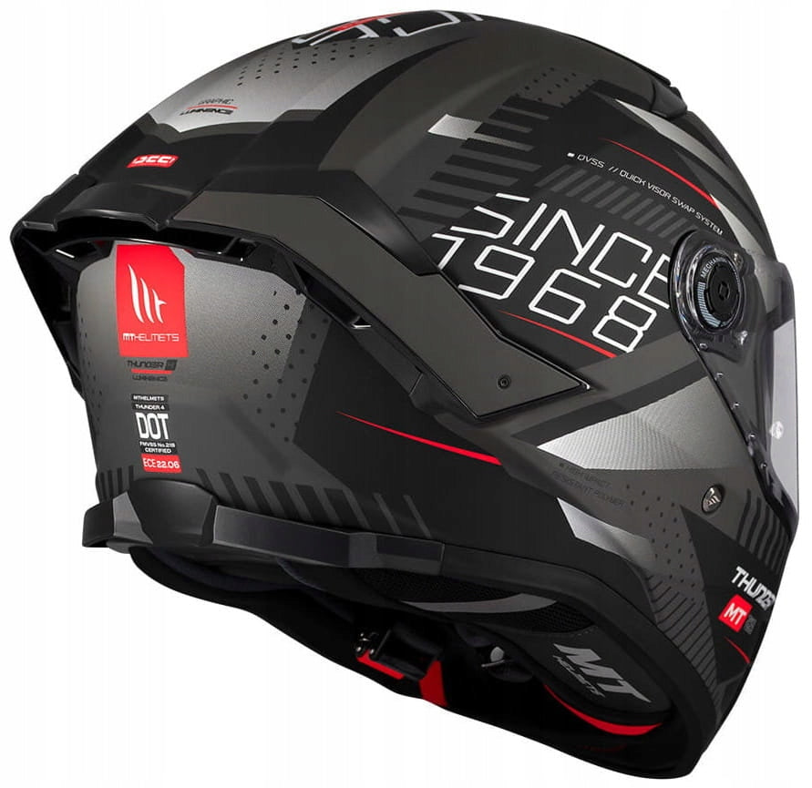 MT THUNDER 4 SV LUMINENCE D1 BLACK GREY MOTORCYCLE HELMET INTEGRAL BLACK Packaging status original