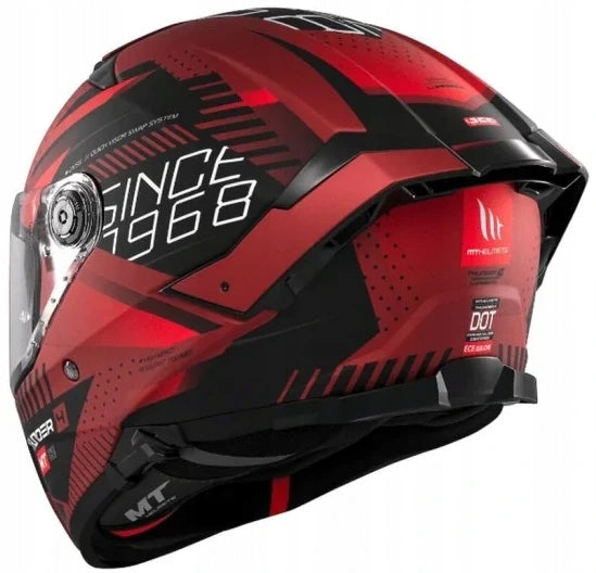MT THUNDER 4 SV LUMINENCE D5 BLACK RED MOTORCYCLE HELMET INTEGRAL BLACK Packaging status original