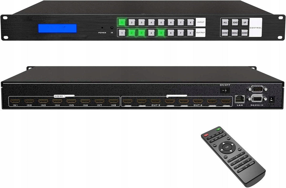 MT-VIKI 4K HDMI Matrix Switch 8x8 with Internet Control,IRPilot,RS-232