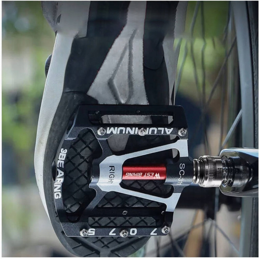 MTB ALUMINUM BICYCLE PEDALS LIGHTWEIGHT BLACK 3 Bearing Manufacturer code HA-0024A1-WTS