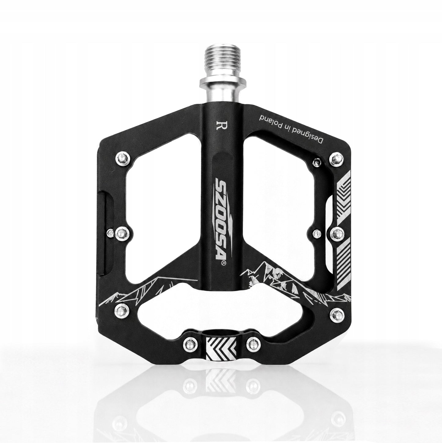 MTB Aluminum Platform Bike Pedals 3 Bearing Pins RidgePro-Q5Alpine Manufacturer code RidgePro-Q5 Alpine