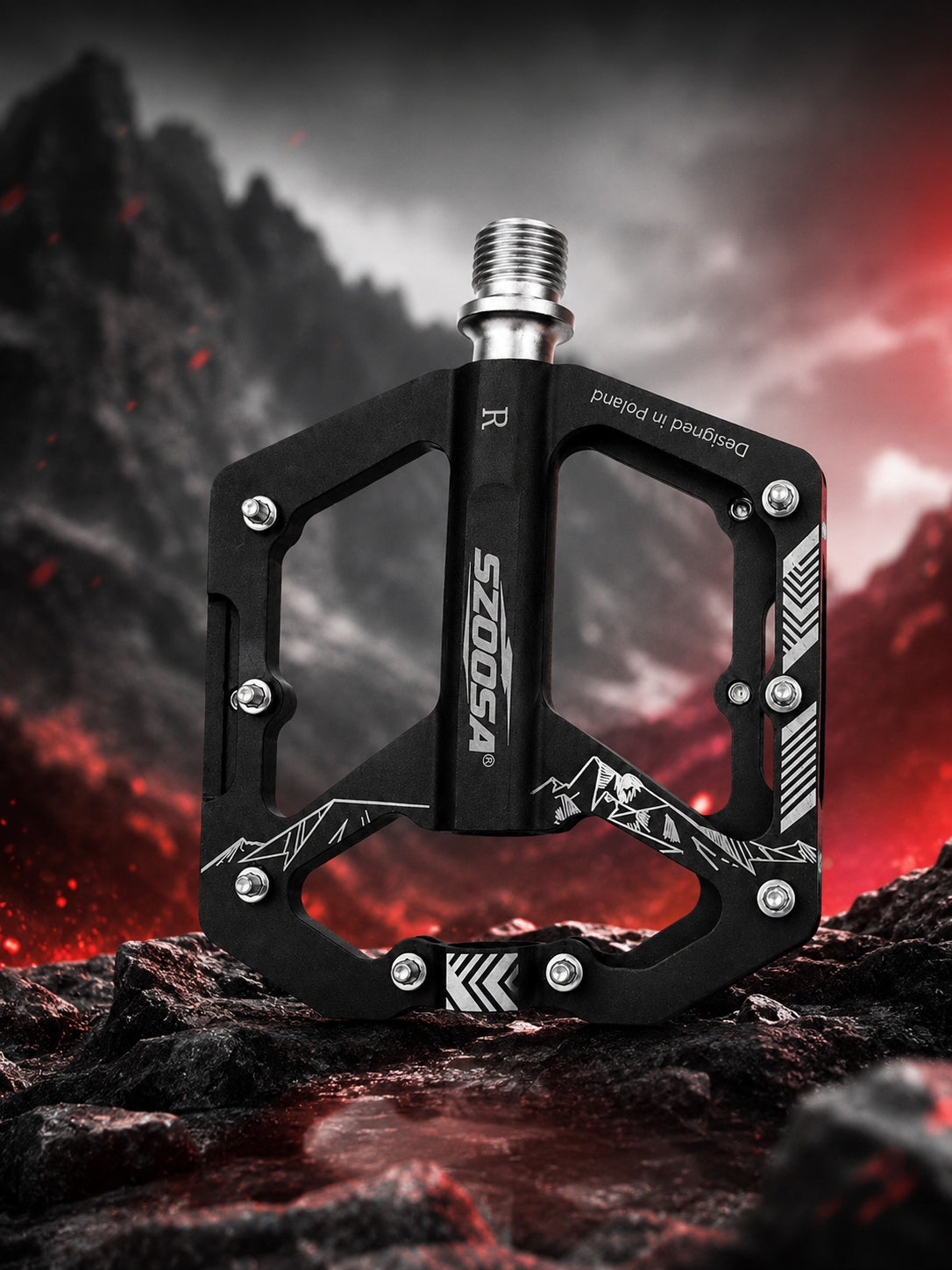 MTB Aluminum Platform Bike Pedals 3 Bearing Pins RidgePro-Q5Alpine Packaging status original