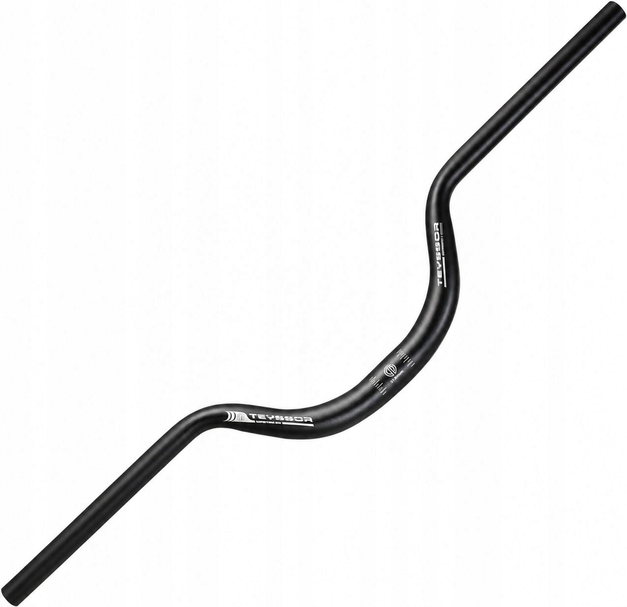 MTB BICYCLE HANDLEBAR BENT BLACK ALUMINUM Teyssor 780MM / 31.8MM DYV