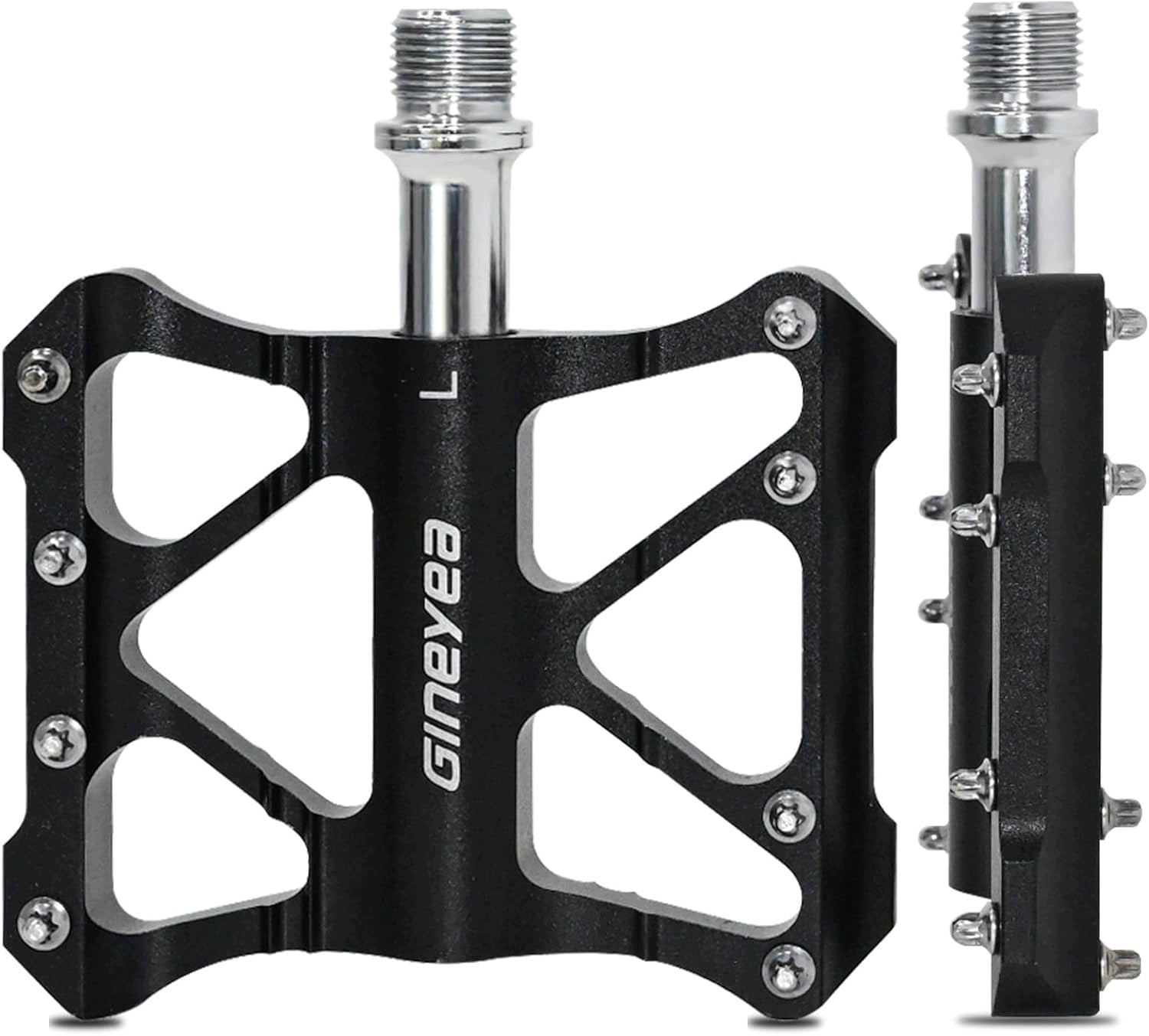 MTB Bicycle Pedals CNC Aluminum Platform 9/16 Cr-Mo Non-Slip