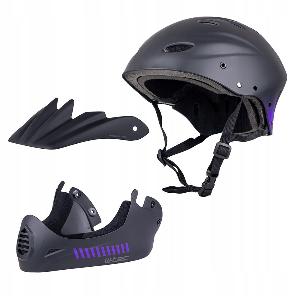 MTB HELMET 2IN1 DOWNHILL ENDURO W-TEC CAMPANERO NOIR BICYCLE JAW r. M Size M
