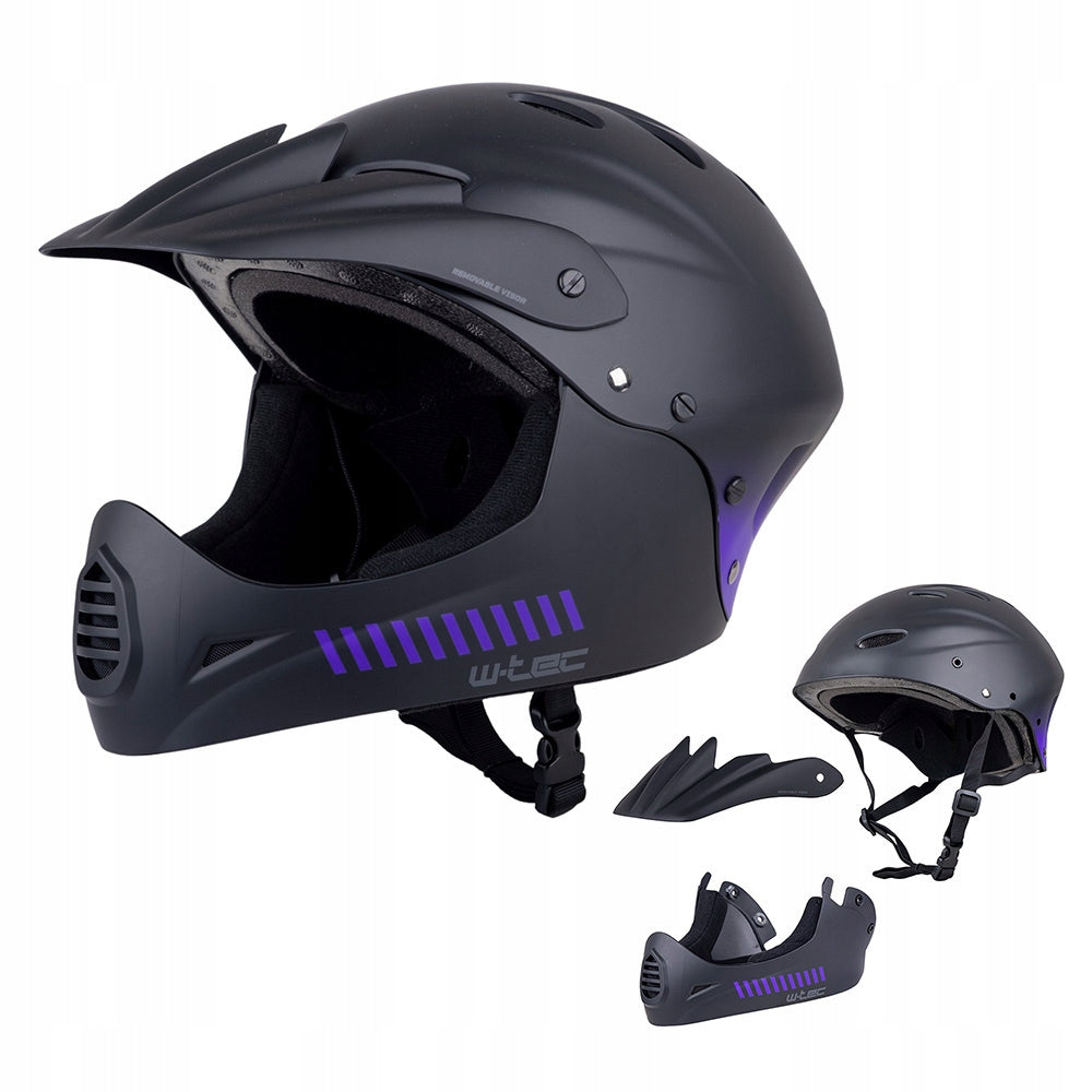 MTB HELMET 2IN1 DOWNHILL ENDURO W-TEC CAMPANERO NOIR BICYCLE JAW r. M