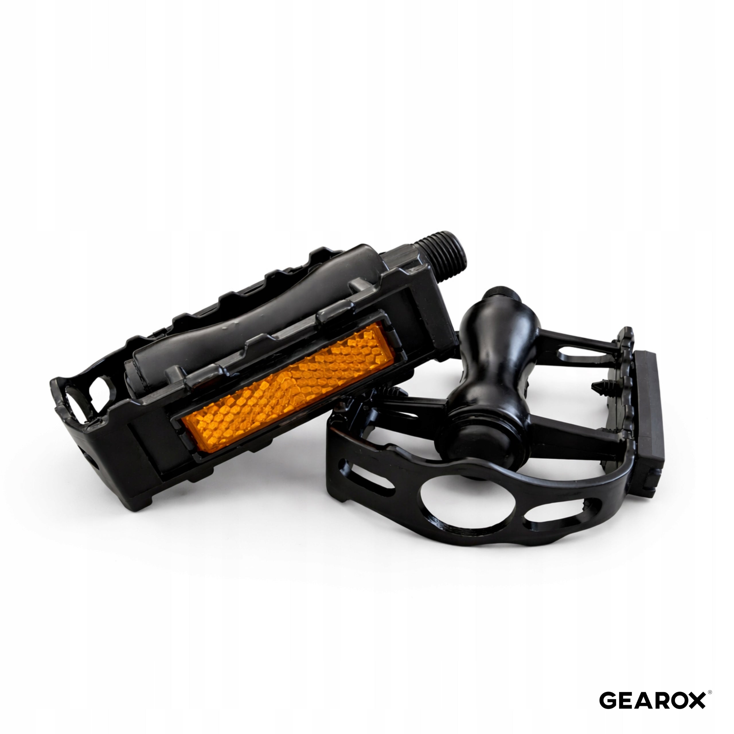 MTB TREKKING ALUMINUM BICYCLE PEDALS WITH REFLECTORS FOR BIKE 2pcs Manufacturer code Gearox PEDAŁY ROWEROWE UNIWERSALNE KOMPLET