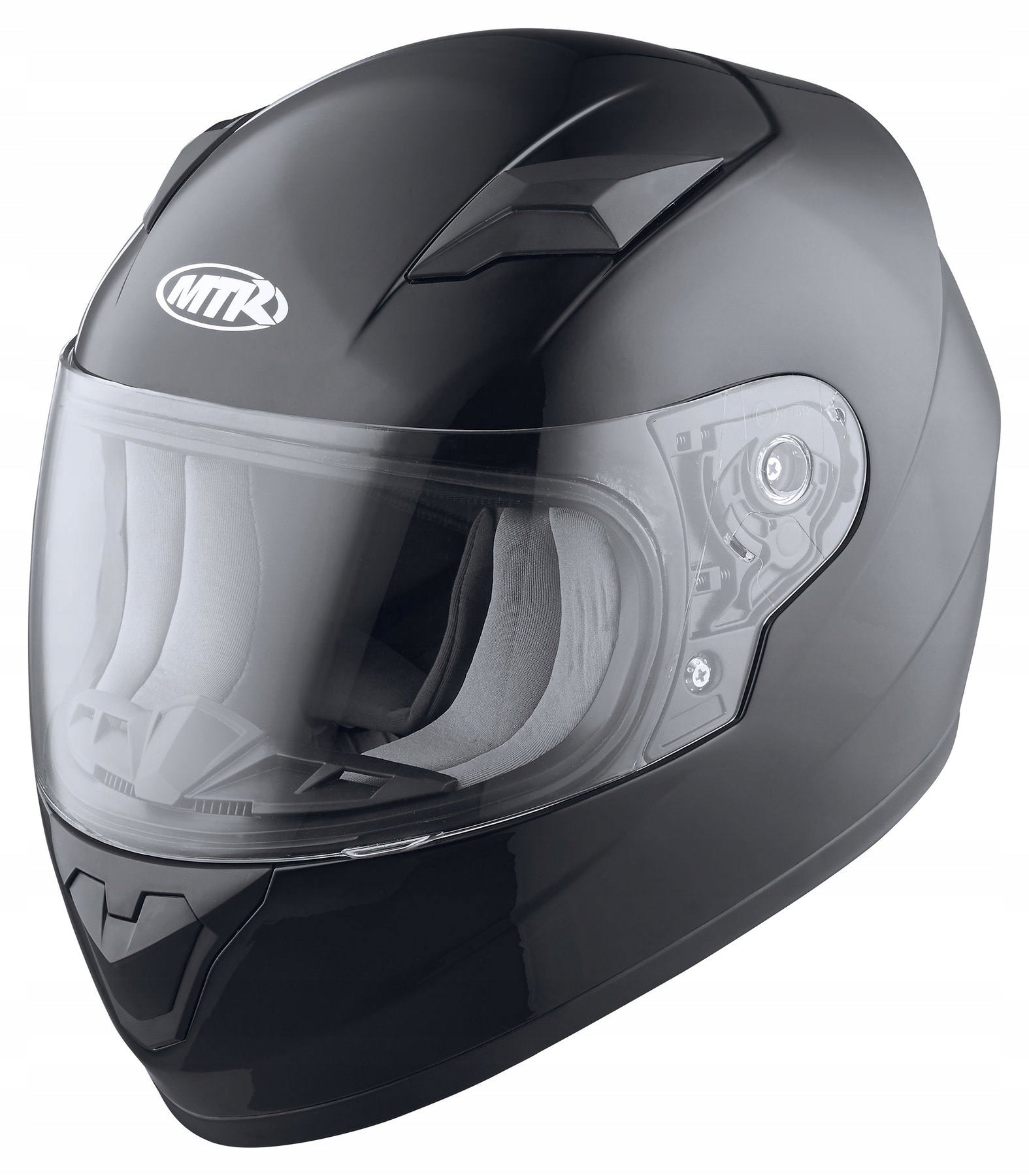 MTR S-12 KIDS EVO Motorcycle Helmet Hiking Black Gloss Children's r.YM