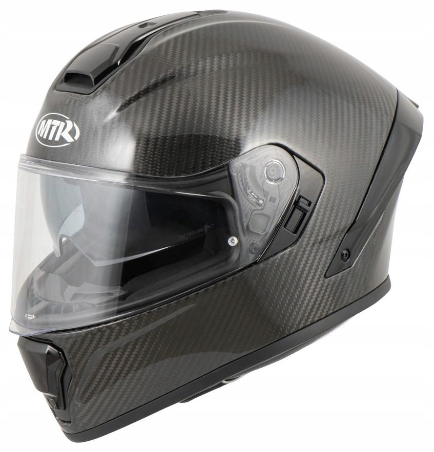 MTR S-15 Motorcycle Helmet Integral Carbon Blenda Pinlock r. L