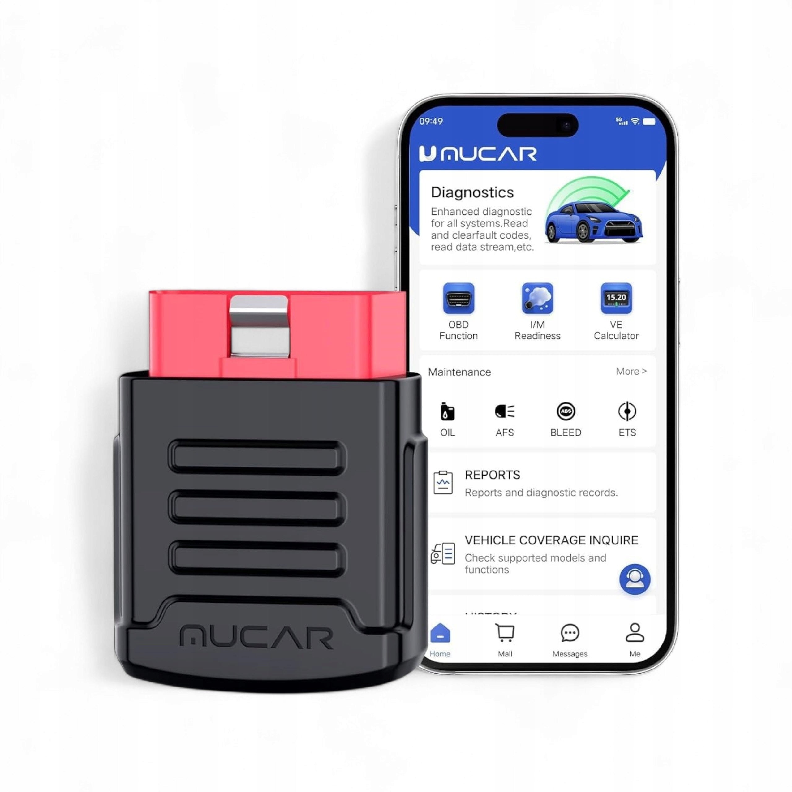 MUCAR BT200 PRO Car Scan Tool OBD2 Diagnostic Full System Diagnosis