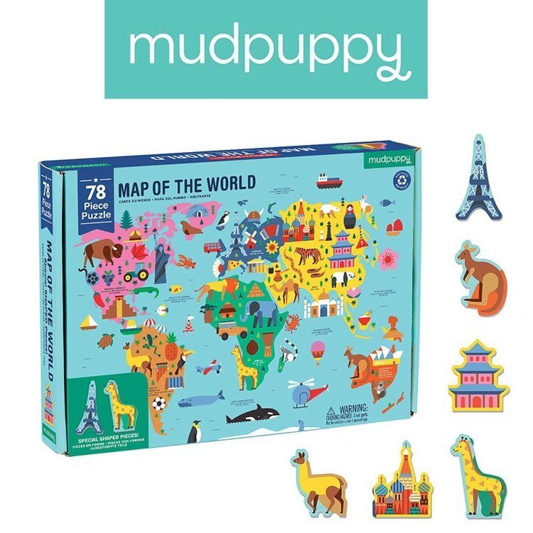 Geografisches Puzzle Welt, 78 Teile 