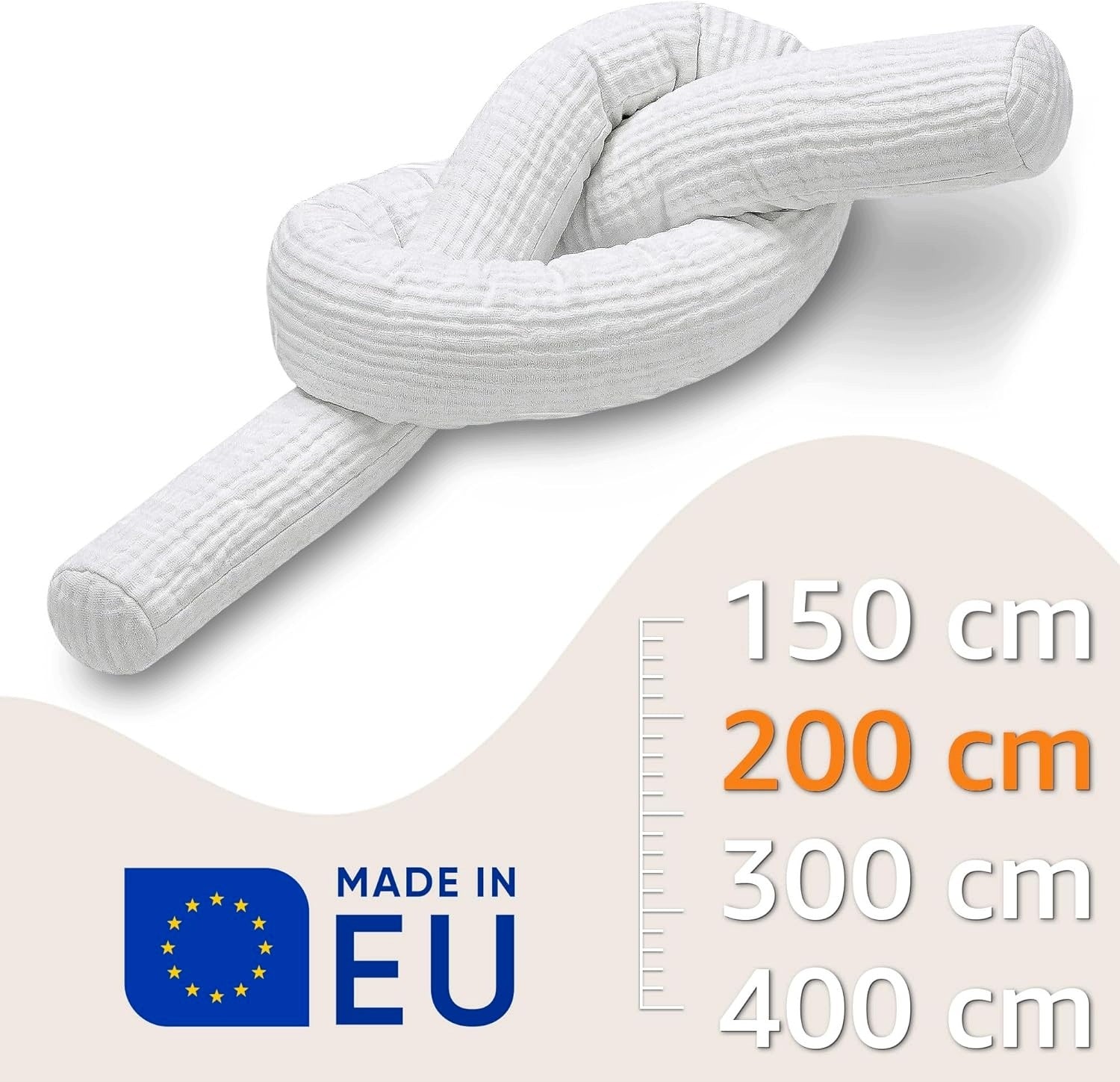 MUESLI SIDE PILLOW FOR SLEEPING ON BODY VASE 200 CM DUGA GREY Manufacturer code 5908040828385